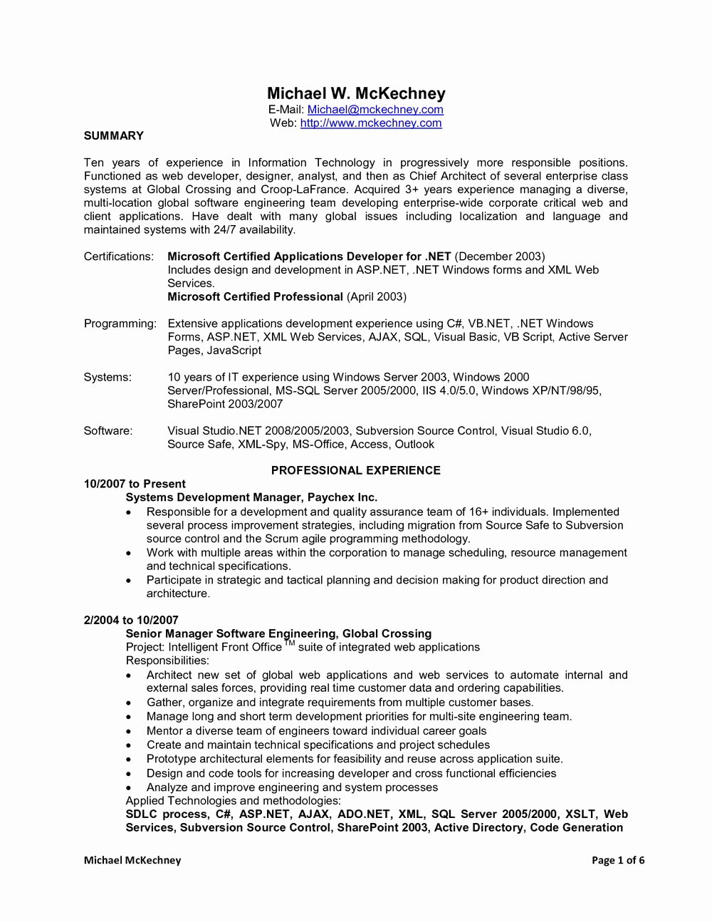 10 Years Experience Resume format Lovely 10 Sample Resumes for Experienced