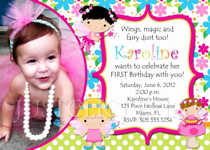 1st Birthday Invitation Wording Samples Inspirational Fairy Birthday Invitations