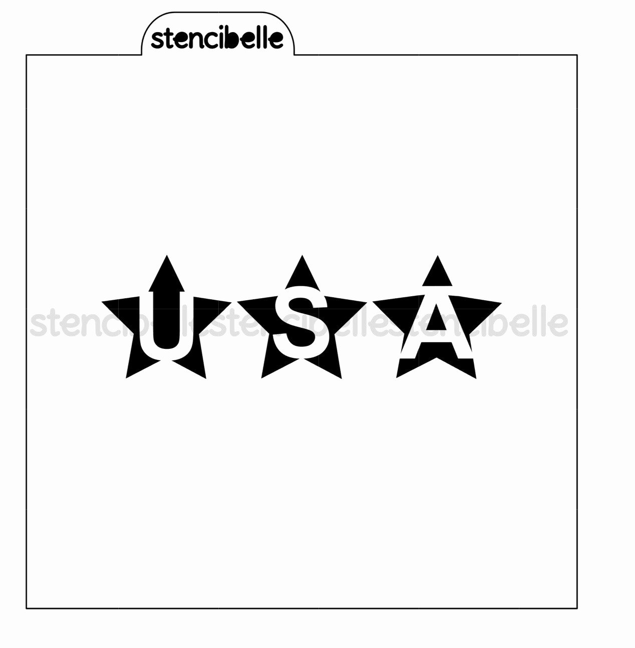 2 Inch Star Stencil Unique Usa Stars Stencil Set 2 Designs – Stencibelle
