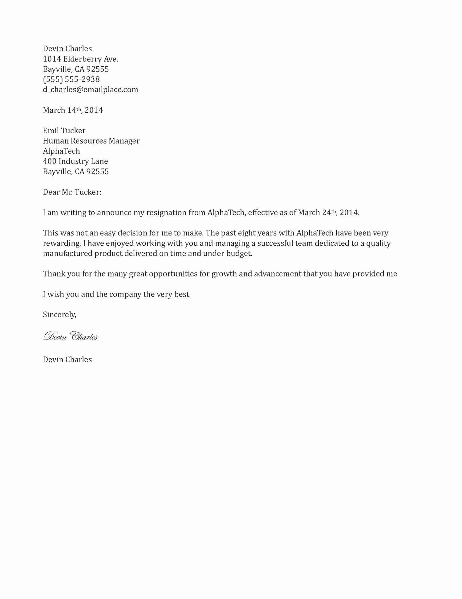 2 Weeks Notice Letter format Unique Two Weeks Notice Letter Template