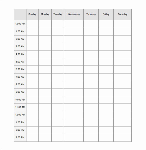 24 7 Schedule Template Best Of 24 Hours Schedule Templates 16 Free Word Excel Pdf