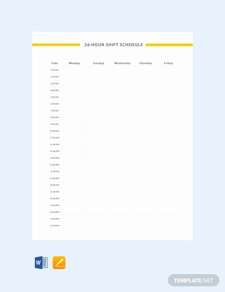24 7 Schedule Template Best Of Free Daily Production Schedule Template Download 128