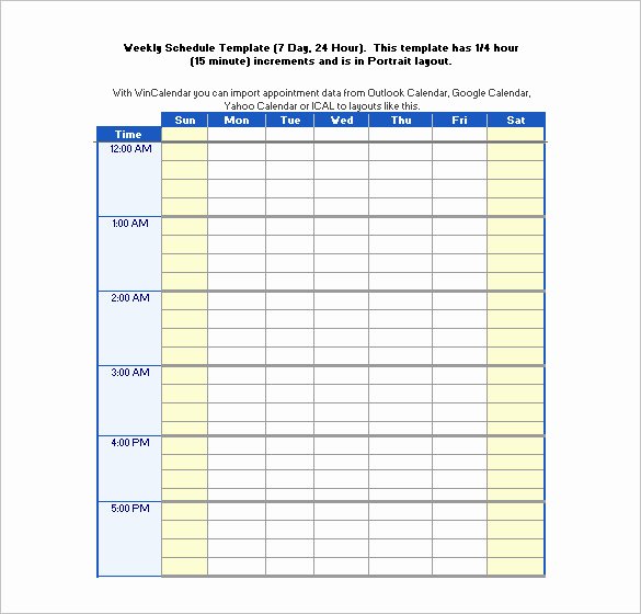24 7 Schedule Template Unique 22 24 Hours Schedule Templates Pdf Doc Excel