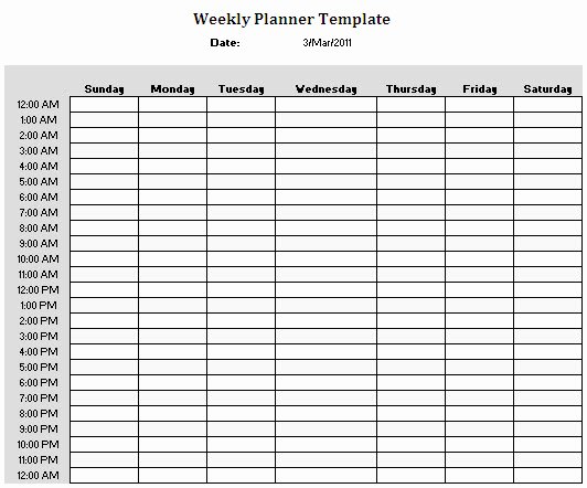 24 Hour Schedule Planner Best Of Weekly Printable Gallery Category Page 1