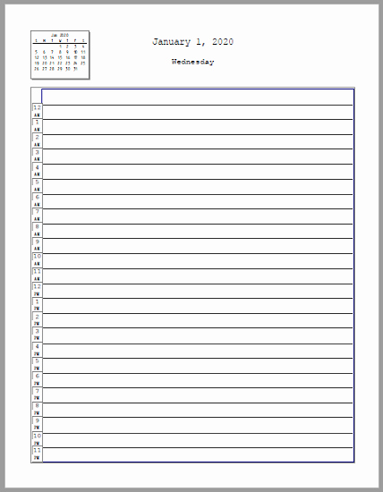 24 Hour Schedule Planner Elegant 24 Hour Daily Tracker Planner E Sheet Per Day