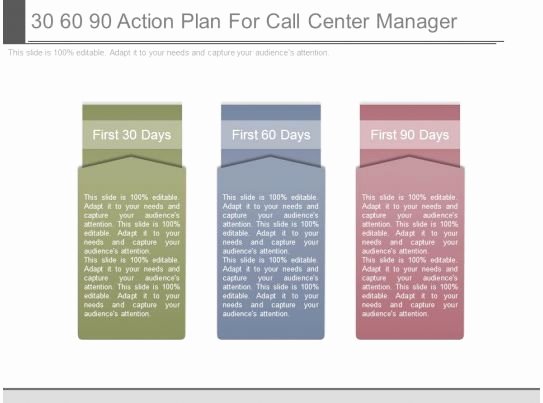 30 60 90 Action Plan Elegant 30 60 90 Action Plan for Call Center Manager Ppt Slides