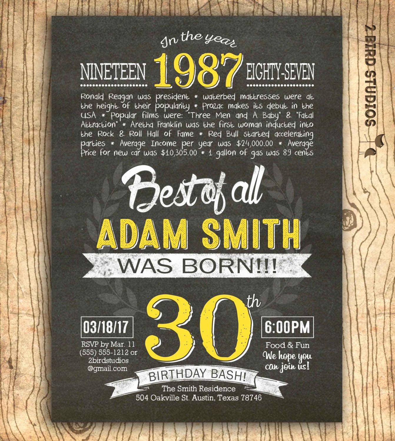 30 30th Birthday Poster Templates Example Document Template