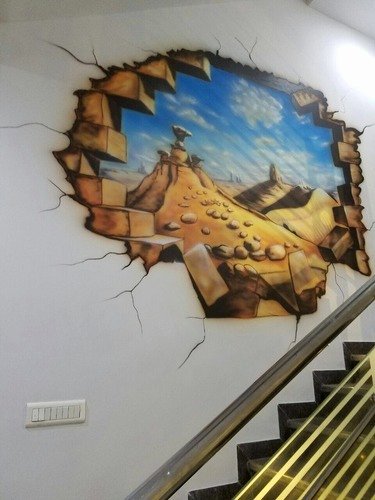 3d Paintings On Wall Beautiful 3d Wall Painting at Rs 350 Square Feet