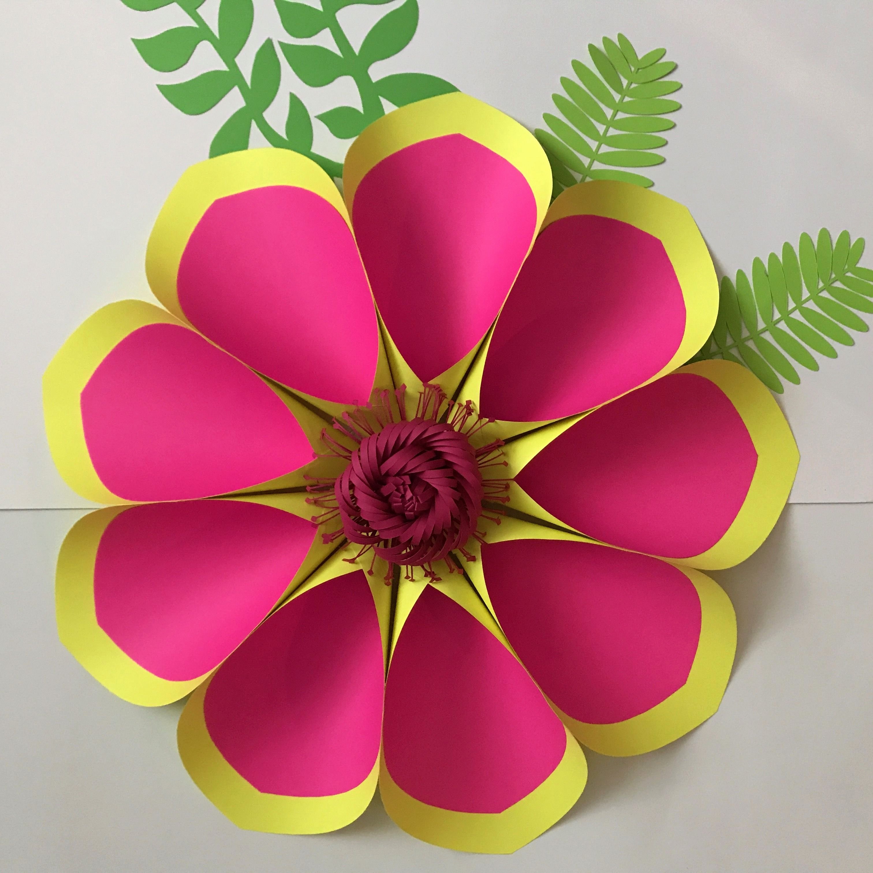 3d Paper Flower Template Lovely Svg Petal 2 Paper Flower Template with Base Digital File