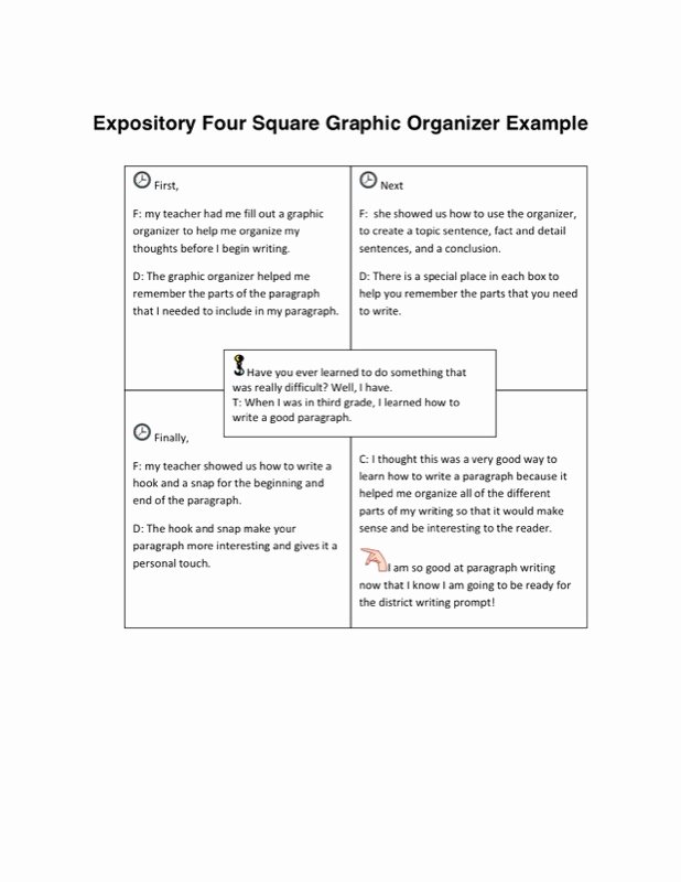 4 Square Writing Template Fresh Download Four Square Graphic organizer Template Sample for