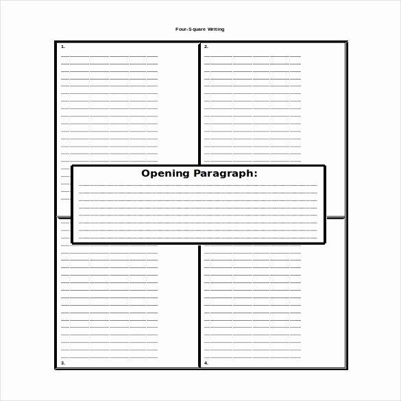 4 Square Writing Template Lovely 10 Writing Templates Ms Word 2010 format Free Download