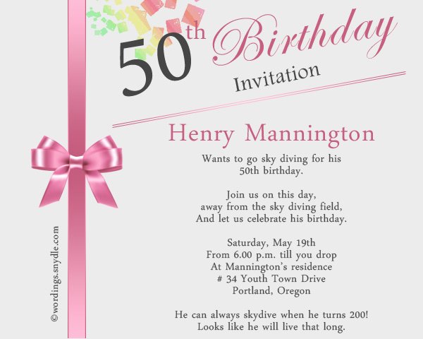 50th Birthday Invitation Wording Samples Luxury 50th Birthday Invitation Wording Samples Wordings and