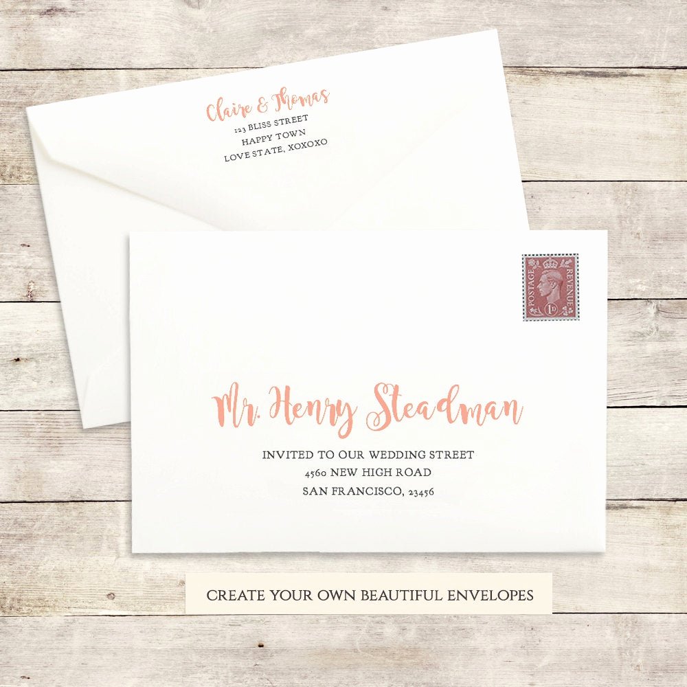5x7 Envelope Template Microsoft Word Beautiful Printable Wedding Envelope Template 5x7 Front and Back