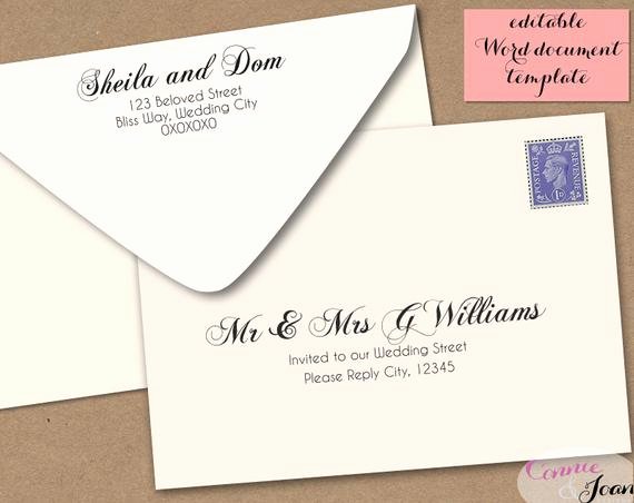 5x7 Envelopes Template Word Best Of Printable Wedding Envelope Template 5x7 Front and by