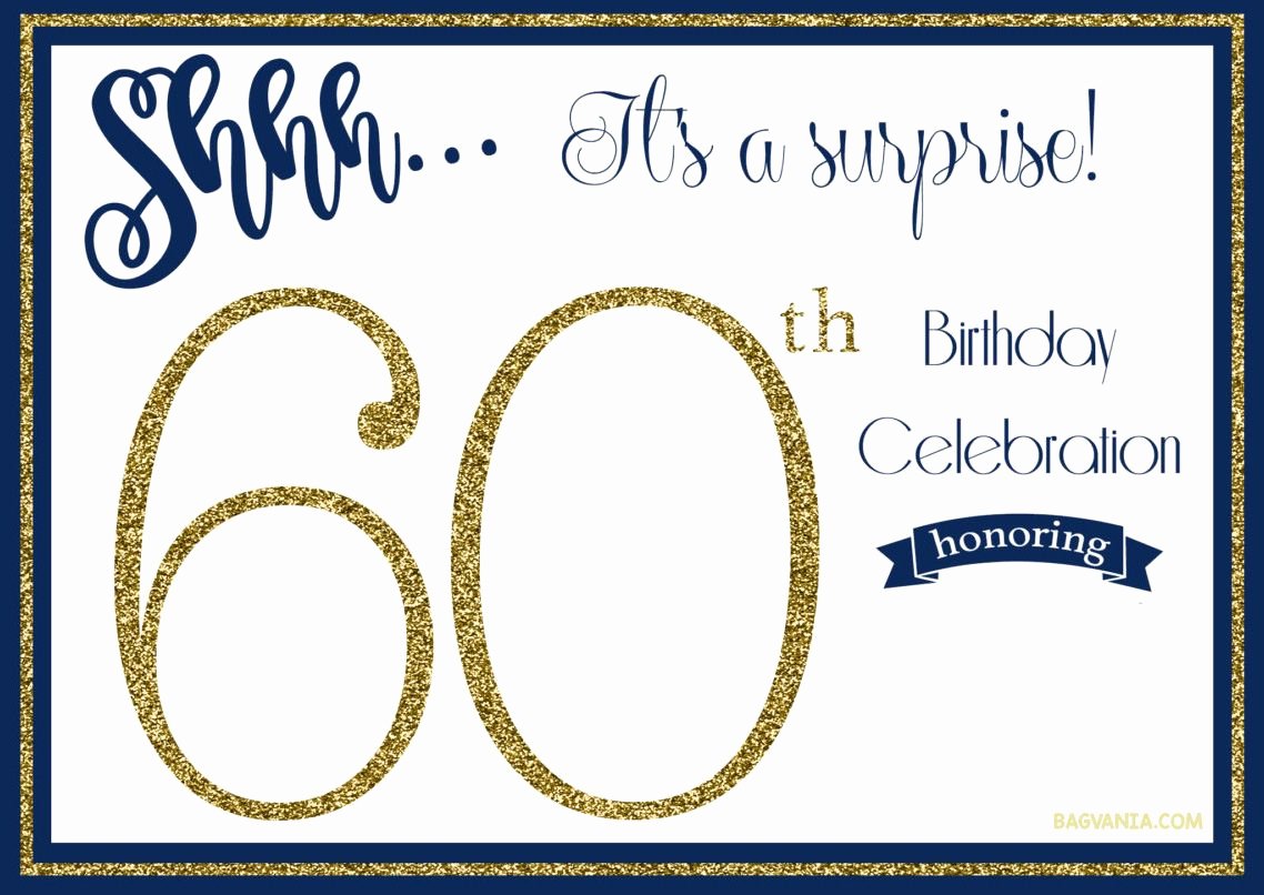 60th Birthday Cards Free Printable New Free Printable 60th Birthday Invitation Templates