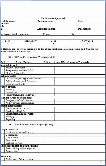 90 Day Employee Evaluation form Beautiful 29 Of Employee Evaluation Template Pdf