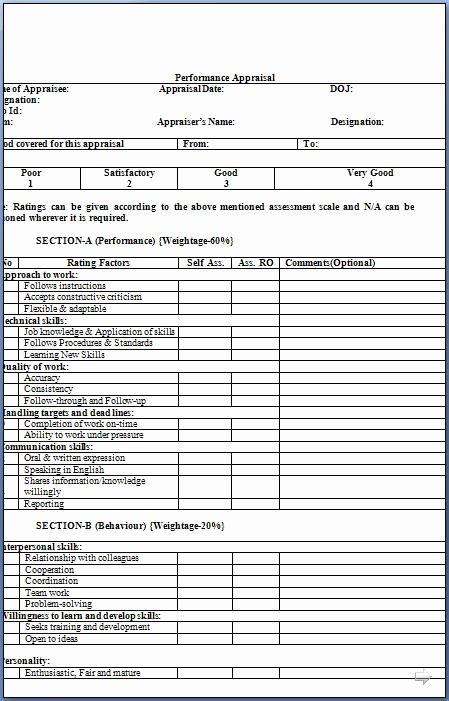 30 90 Day Employee Evaluation form | Example Document Template