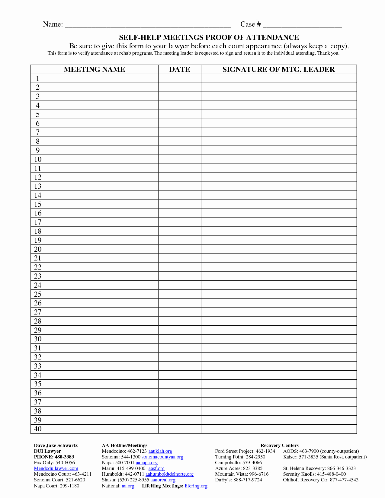 Aa Meeting attendance Sheet Unique Best S Of Meeting Sign In Sheets Printable Free