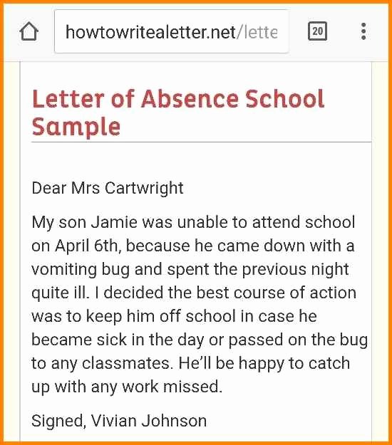 Absence Note for School Sample Inspirational for – New Pany Driver
