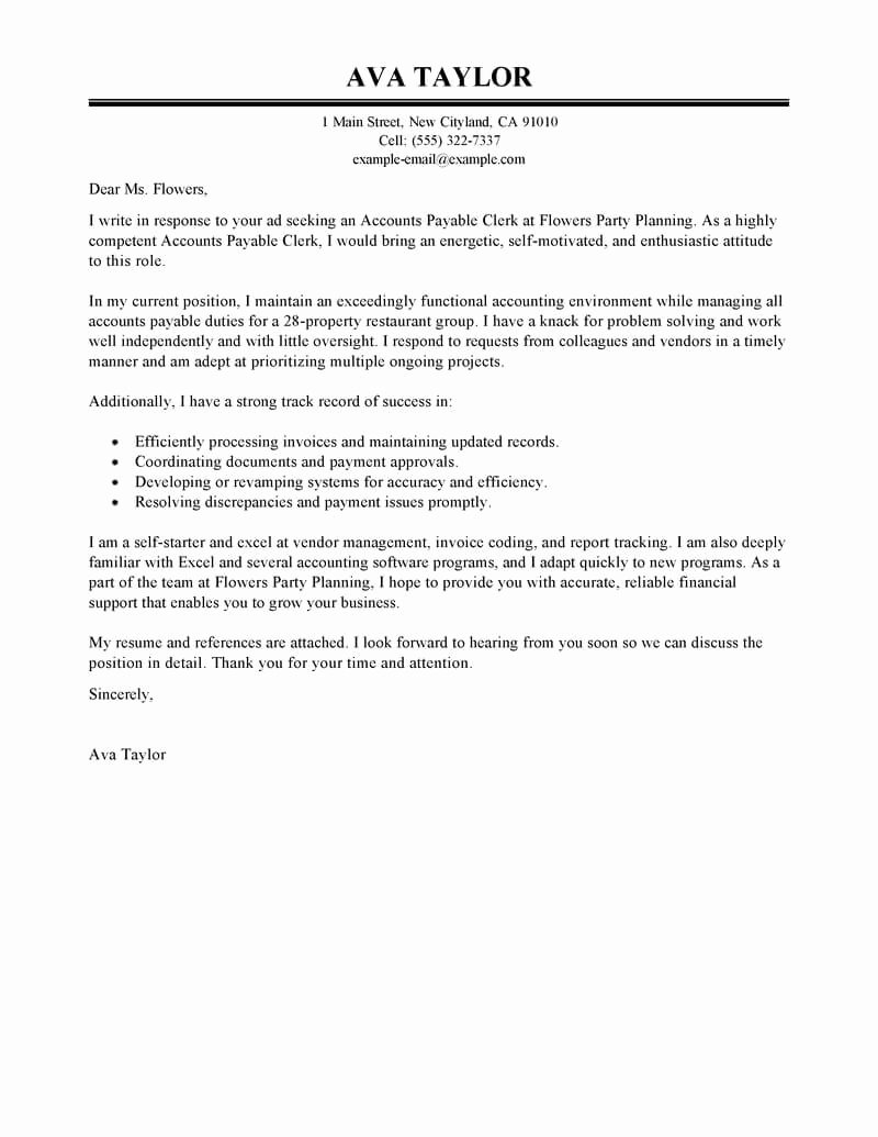 Accounting Cover Letter Samples Best Of Amazing Accounting &amp; Finance Cover Letter Examples