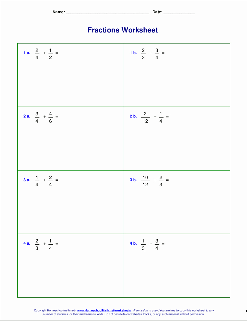 Adding Fractions Worksheet Lovely Worksheets for Fraction Addition