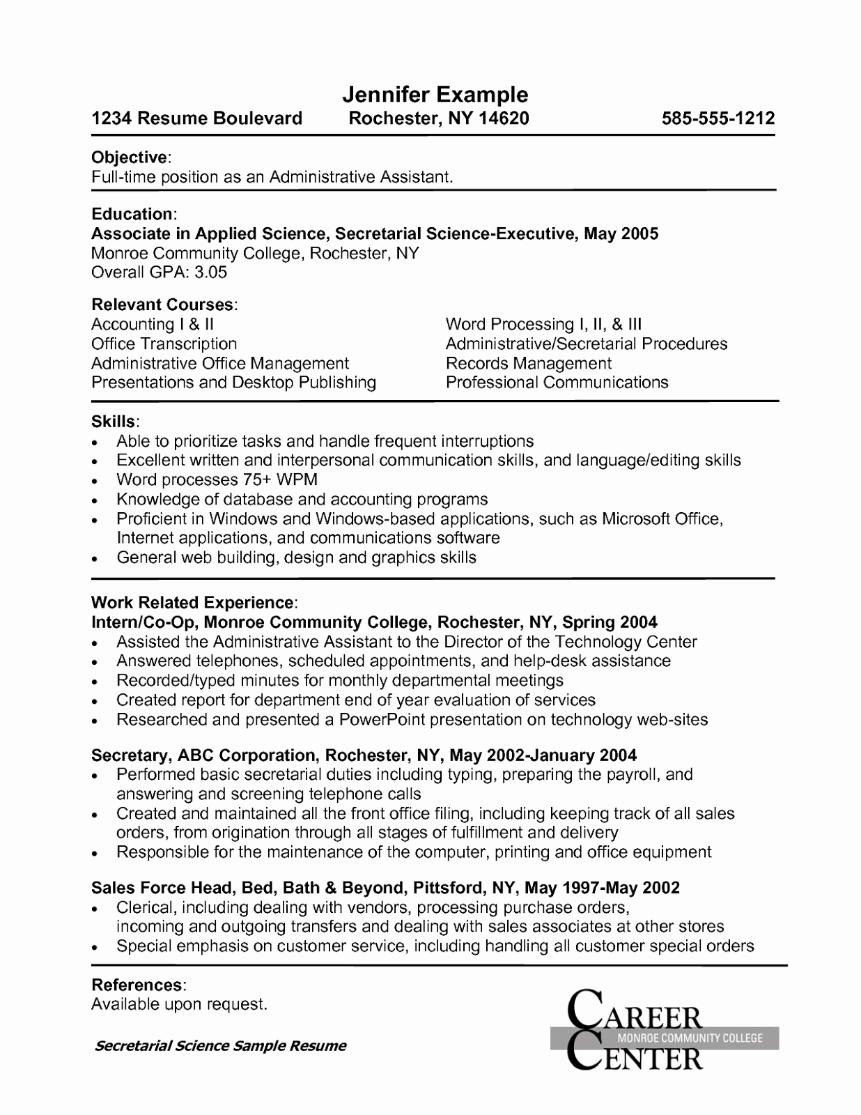 Administrative assistant Resume Objective Awesome Resume Administrative assistant Objective Examples