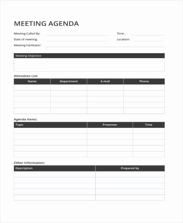 Agenda with Time Slots Fresh 50 Meeting Agenda Templates Pdf Doc