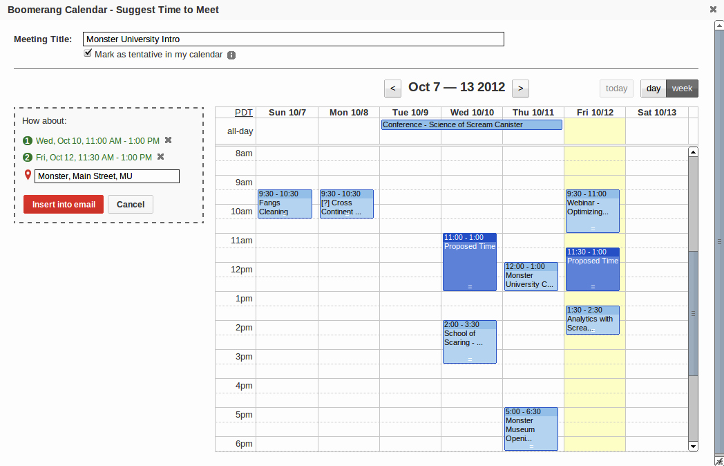 Agenda with Time Slots Fresh Smart Calendar assistant for Gmail