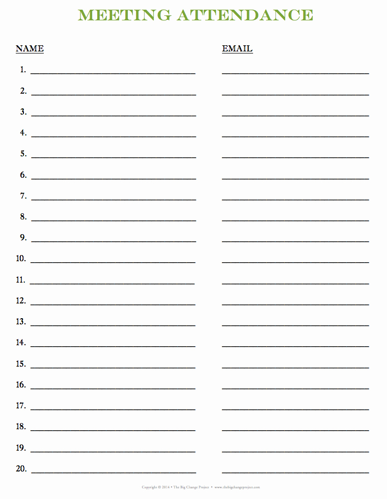 Alcoholics Anonymous attendance form Beautiful Aa Meeting attendance Sheet Template to Pin On