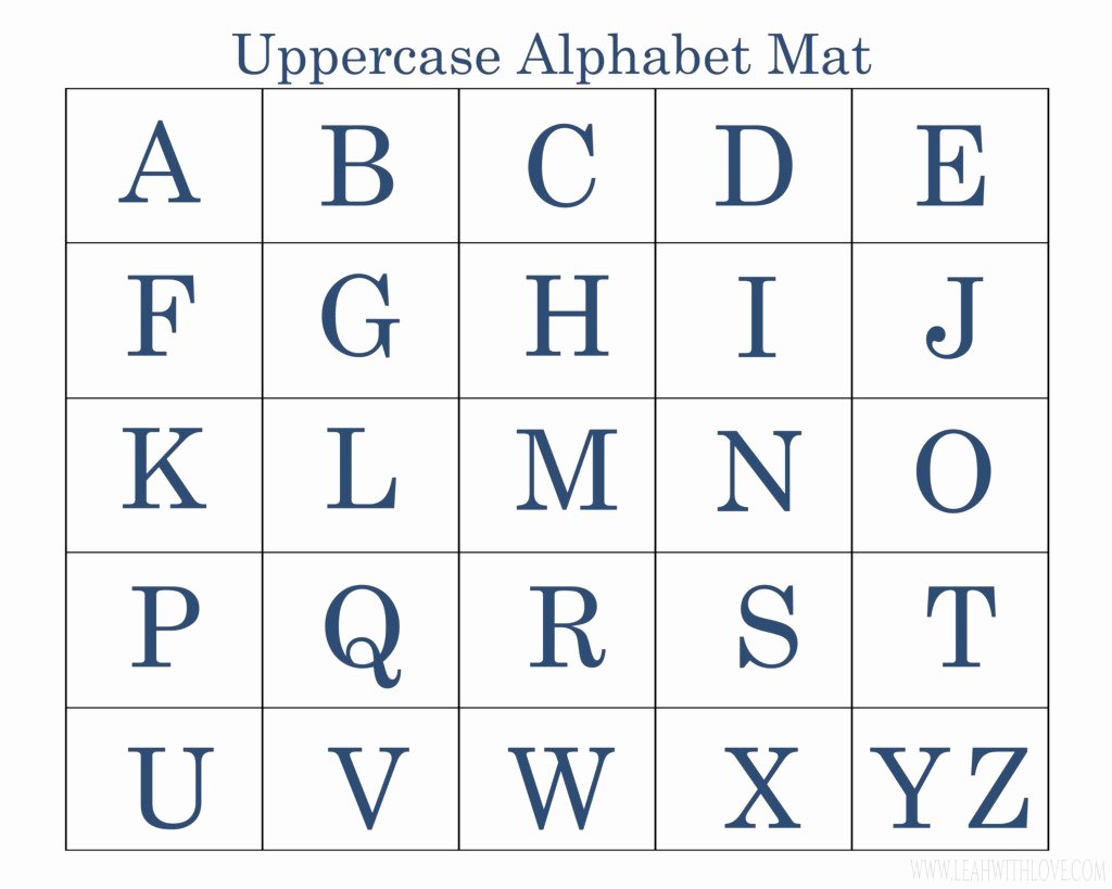 Alphabet Letters to Print Free Best Of Printable Preschool Alphabet Mats Activity Leah with Love