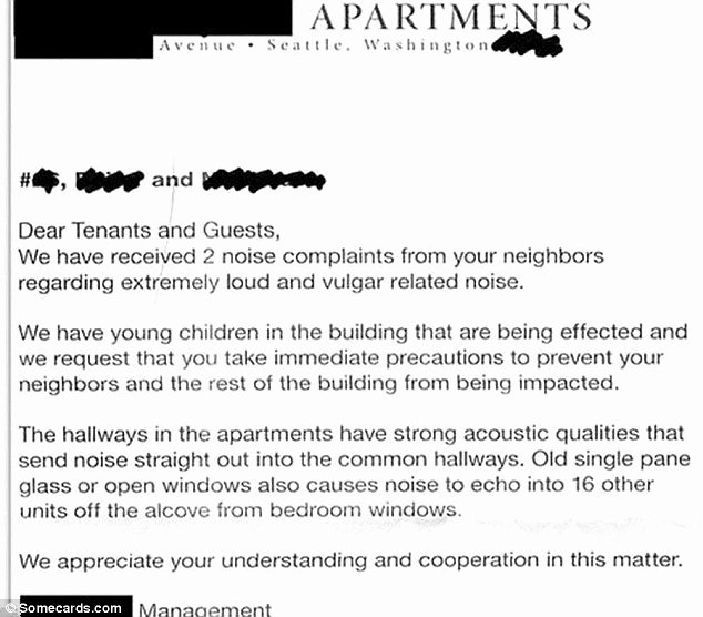 Apartment Noise Complaint Letter Elegant Hilarious Notes Pleading with Neighbours to Keep It Down