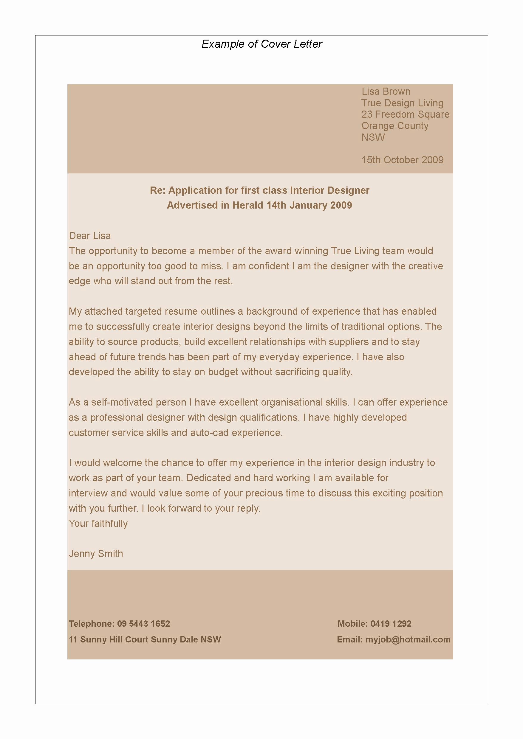 Application for A Job Letter Awesome Designers some Tips On How to Make You Job Application