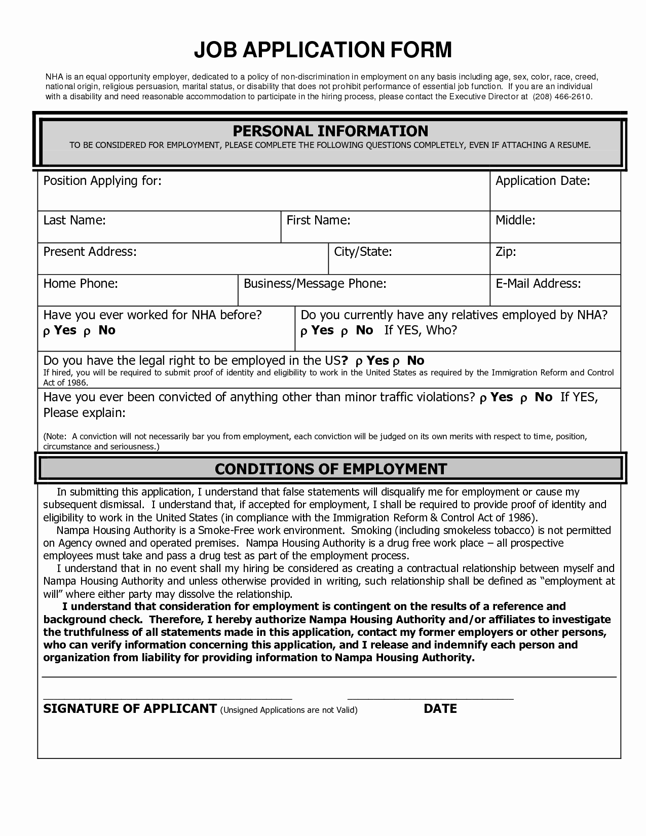 Application for Employment Free Best Of Free Application for Employment Free Printable Documents