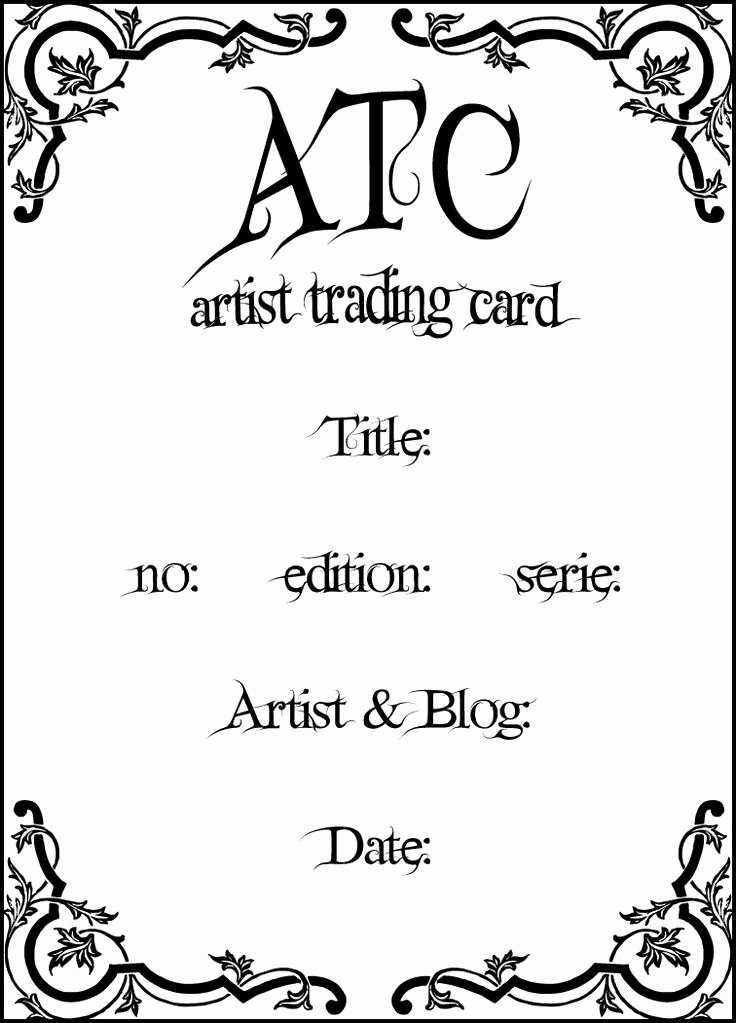 Artist Trading Cards Template Fresh 22 Best Artist Trading Cards atc Images On Pinterest