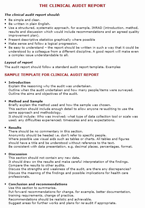 Audit Report Template Word New 13 Free Sample Audit Report Templates Printable Samples