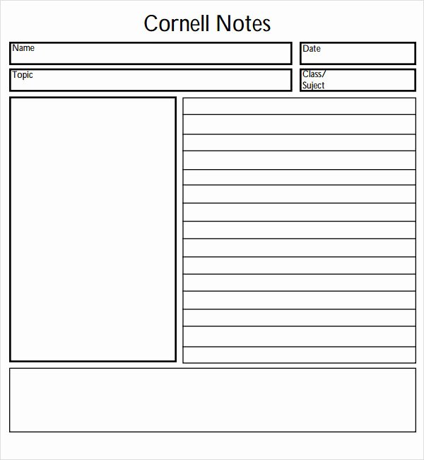 Avid Cornell Note Template Awesome Cornell Note Taking Method Custom Pdf Generator Point