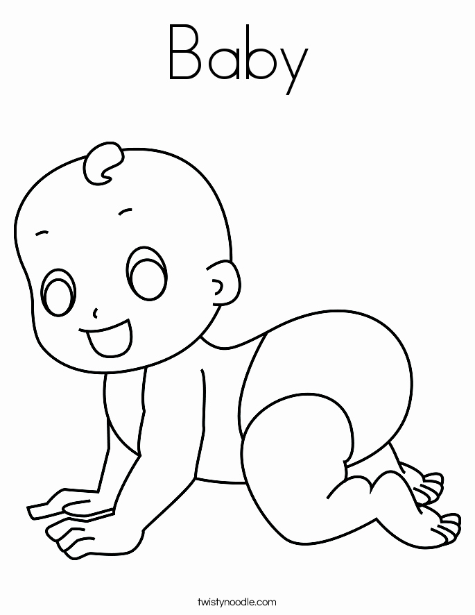 Baby Animals Colouring Pictures Best Of Baby Coloring Page Twisty Noodle