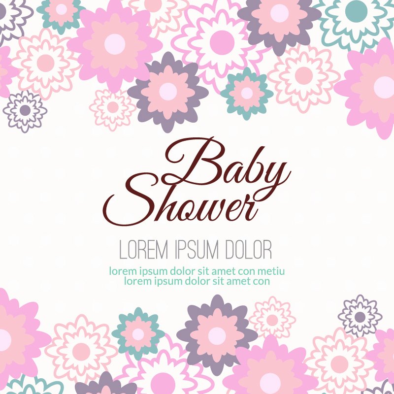 Baby Backgrounds for Photoshop Elegant Baby Shower with Floral Background Shop Vectors