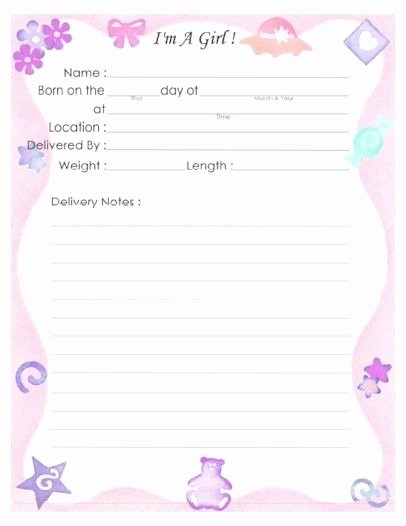 Baby Book Template Pages Beautiful Free Printable Baby Book Page &quot;i M A Girl