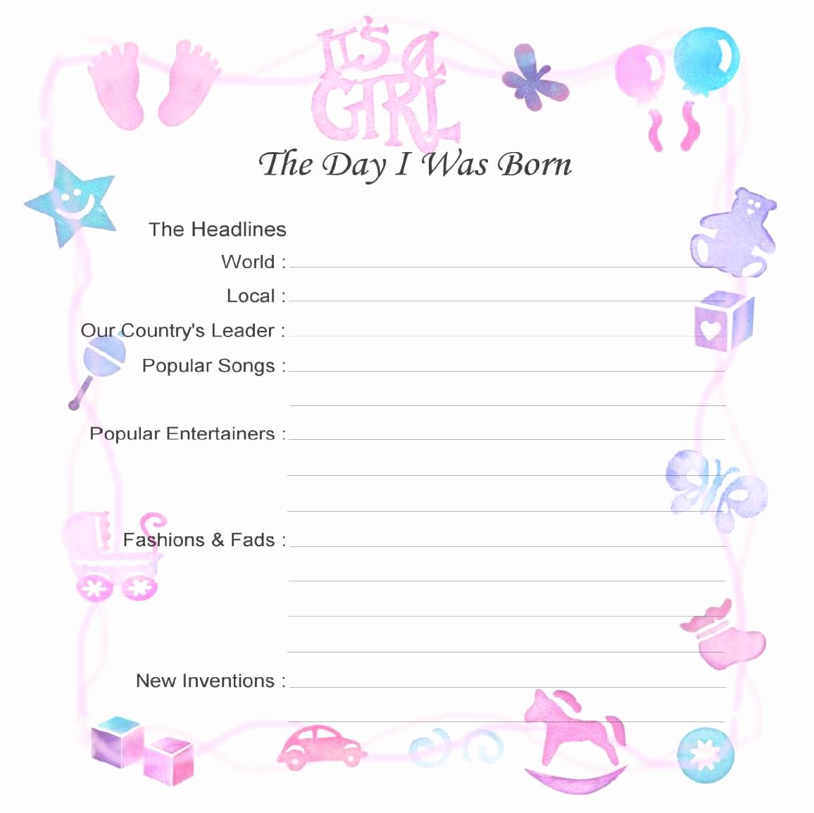 Baby Book Template Pages Fresh Baby Record Book Printable Pages Google Search