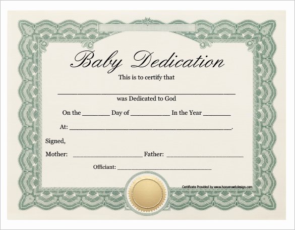 Baby Dedication Certificate Beautiful Baby Dedication Certificate Template 21 Free Word Pdf