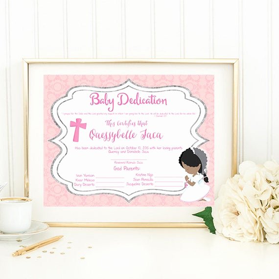 Baby Dedication Certificate Luxury Baby Dedication Certificate