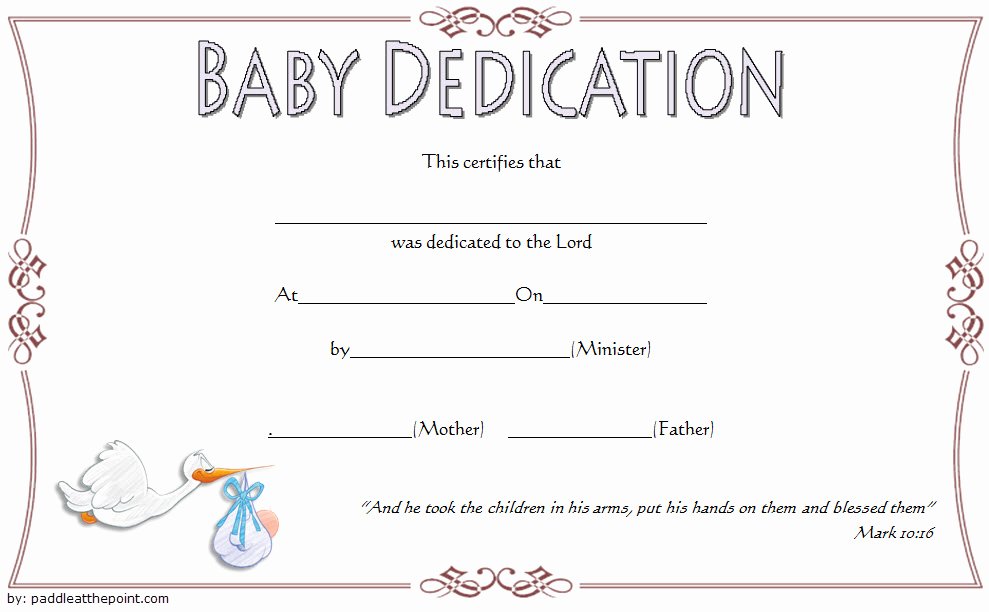 Baby Dedication Certificate Templates Elegant Baby Dedication Certificate Templates 7 Best Ideas