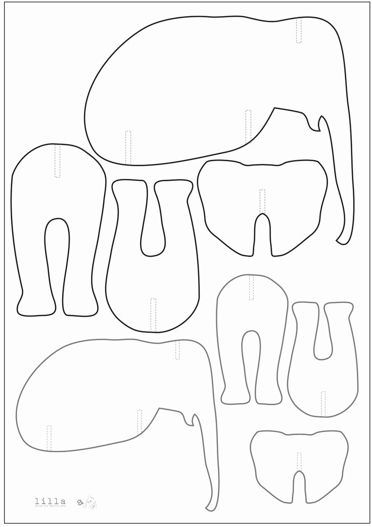 Baby Elephant Cut Out Template Elegant 1000 Ideas About Elephant Template On Pinterest