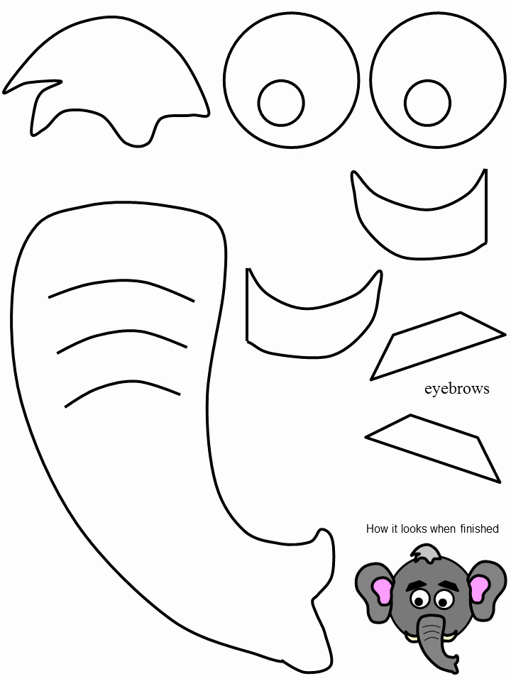 Baby Elephant Cut Out Template Inspirational Loves to Talk July 2012