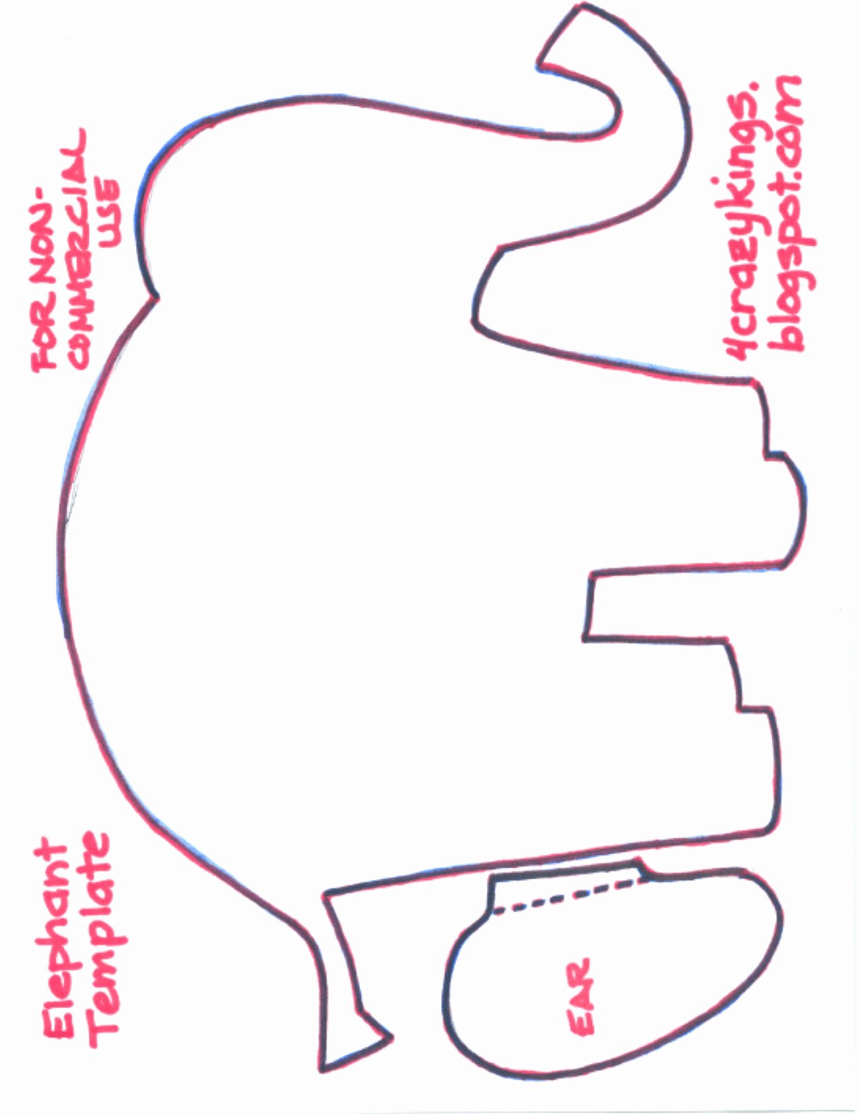 Baby Elephant Cut Out Template Unique Elephant Template to Print