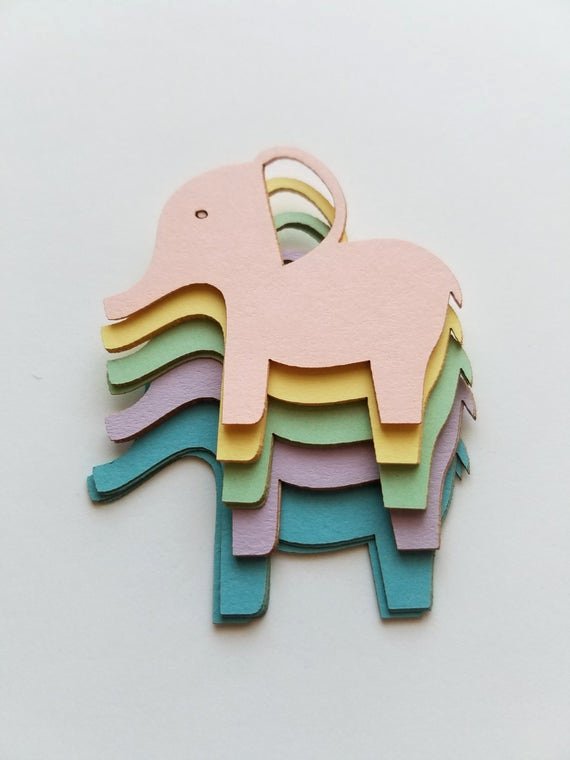 Baby Elephant Cut Outs Best Of Elephant Die Cut Outs Scrap Booking Baby Shower Decor