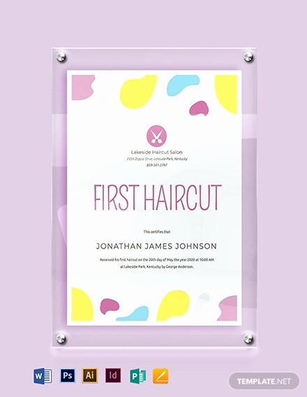 Baby First Haircut Certificate Best Of Baby Boy First Birthday Invitation Template Download 291