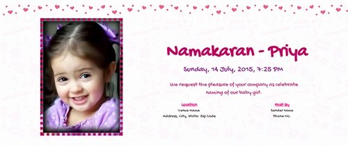 Baby Naming Ceremony Invitation Best Of Free Naming Ceremony Namakaran Invitation Card &amp; Line