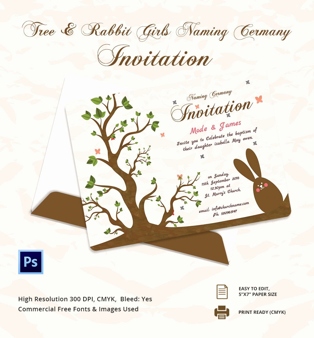 Baby Naming Ceremony Invitation Inspirational 37 Naming Ceremony Invitations – Free Psd Pdf format